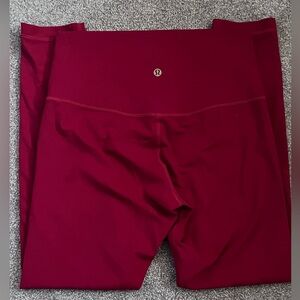 Dark red Lululemon align leggings. Like new!